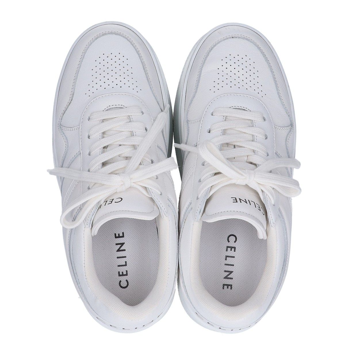 美品 CELINE ウェッジアウトソールレザー厚底スニーカー CELINE セリーヌ 厚底 ウェッジ ブロックスニーカー スリッポン 美品37