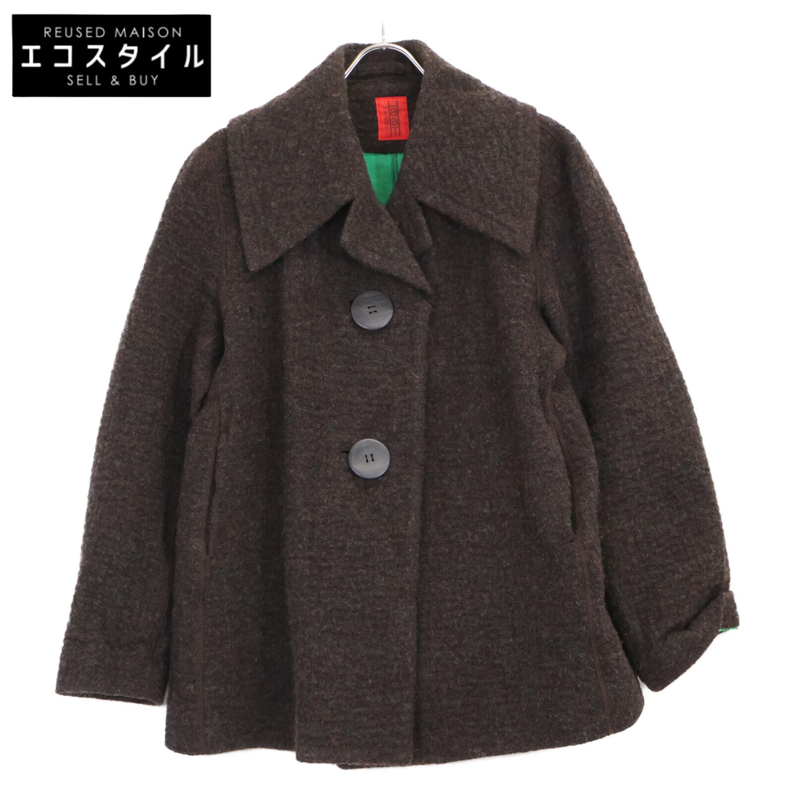 Haat ハート HA03FD611 ビッグボタン チェスターコート 3