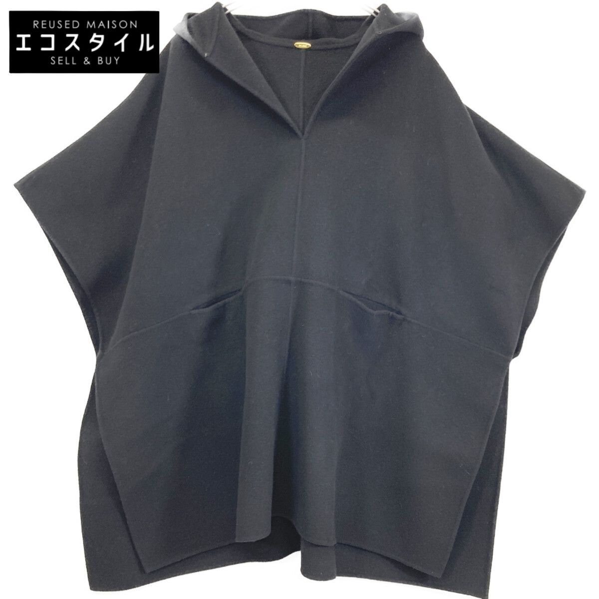 MUSE ミューズ ブラック ウール98 victorianポンチョ 表記なし