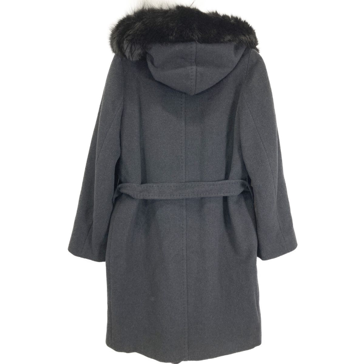 MAXMARA STUDIO マックスマーラスタジオ ﾌﾞﾗｯｸ ﾌｫｯｸｽﾌｧｰﾌｰﾄﾞﾍﾞﾙﾃｯﾄﾞ