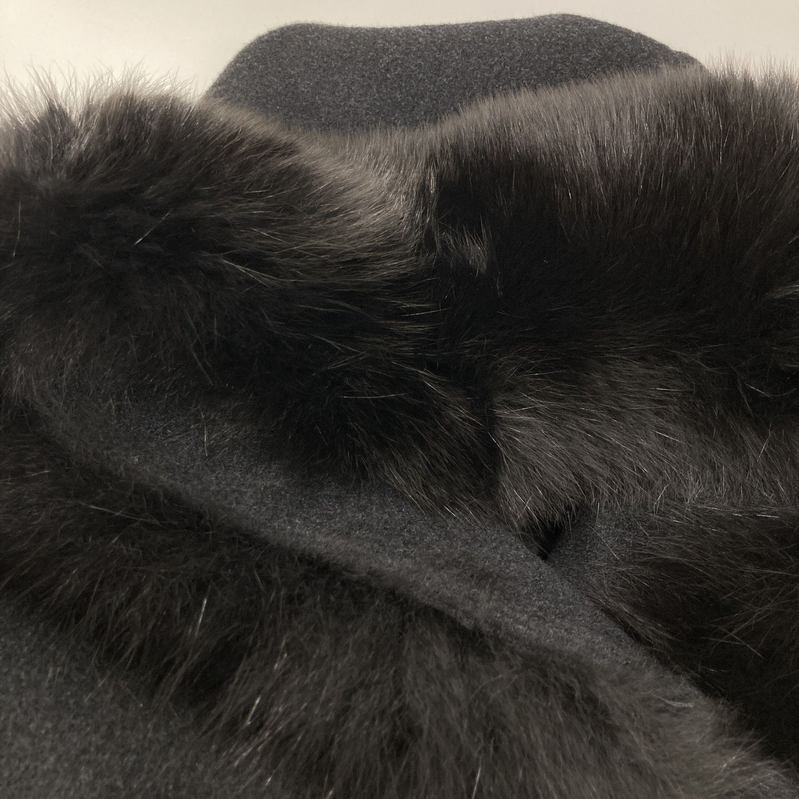 MAXMARA STUDIO マックスマーラスタジオ ﾌﾞﾗｯｸ ﾌｫｯｸｽﾌｧｰﾌｰﾄﾞﾍﾞﾙﾃｯﾄﾞ