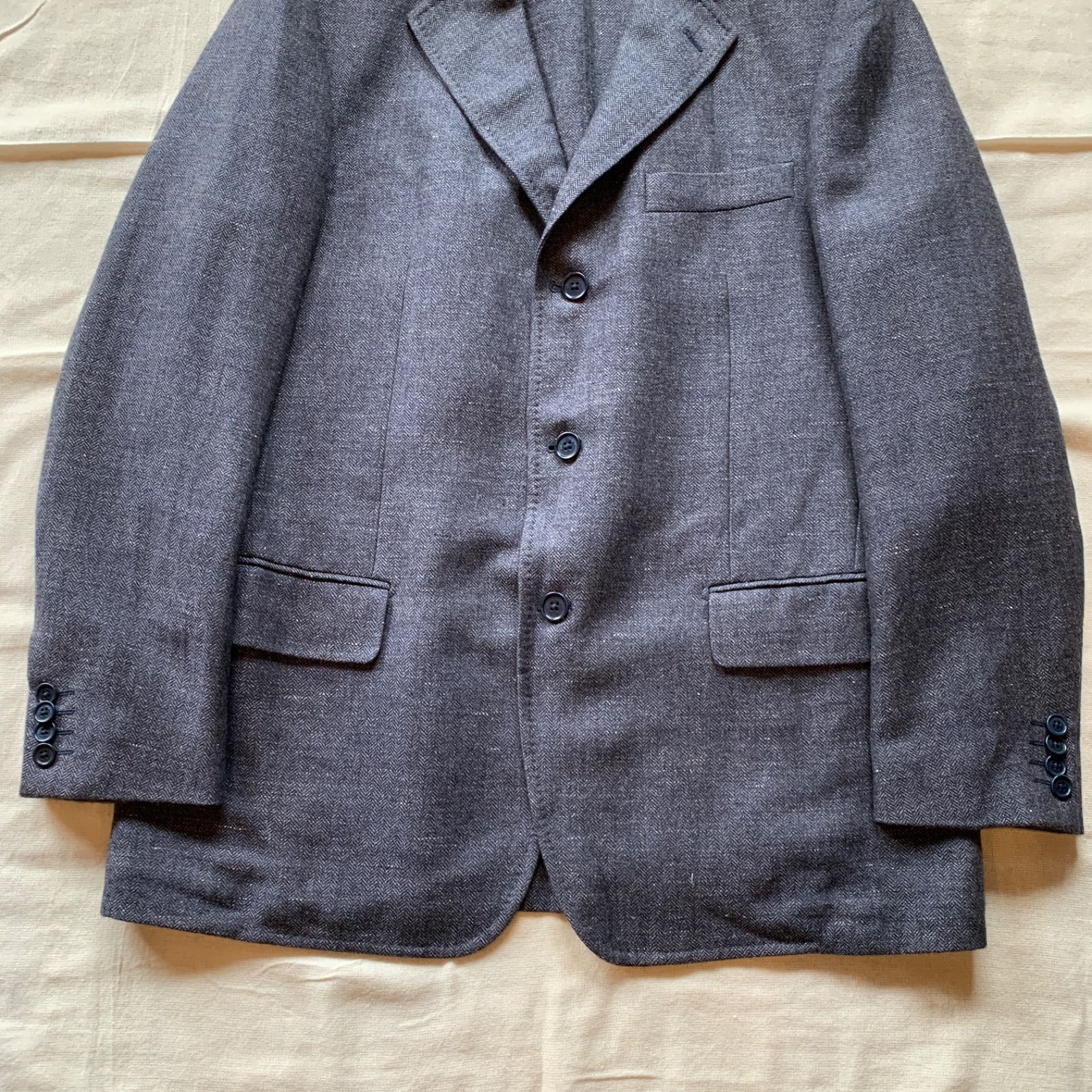 リネンウールカシミヤ ネイビー