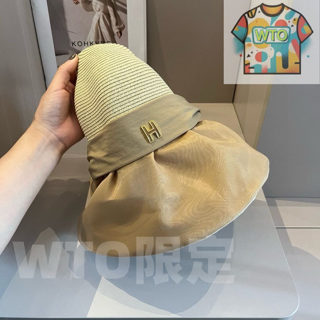  愛馬仕 ハトバーモールド 日焼け防止に最適な名媛スタイルの折りたたみ な帽子 頭周り 57 cm -WTO輸入-PAU 16 アウトドアハット サファリハット ハット