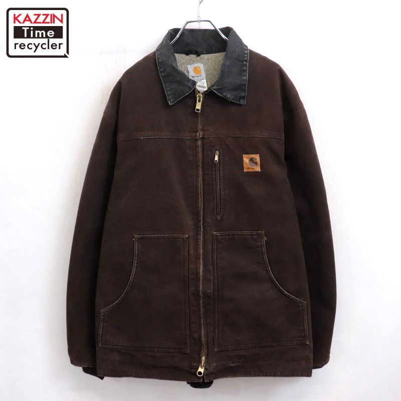 00s Carhartt 裏地ボア DKB リッジコート ダック ジャケット メンズ 表記XLサイズ