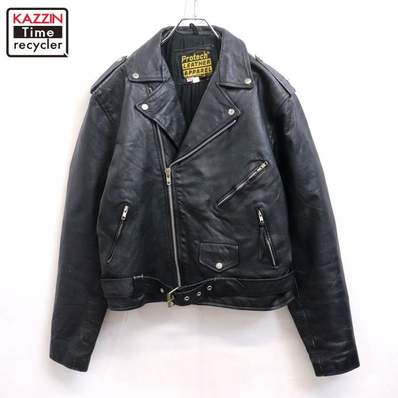 80s vintage Protech ショップ パキジャン ダブルライダースジャケット