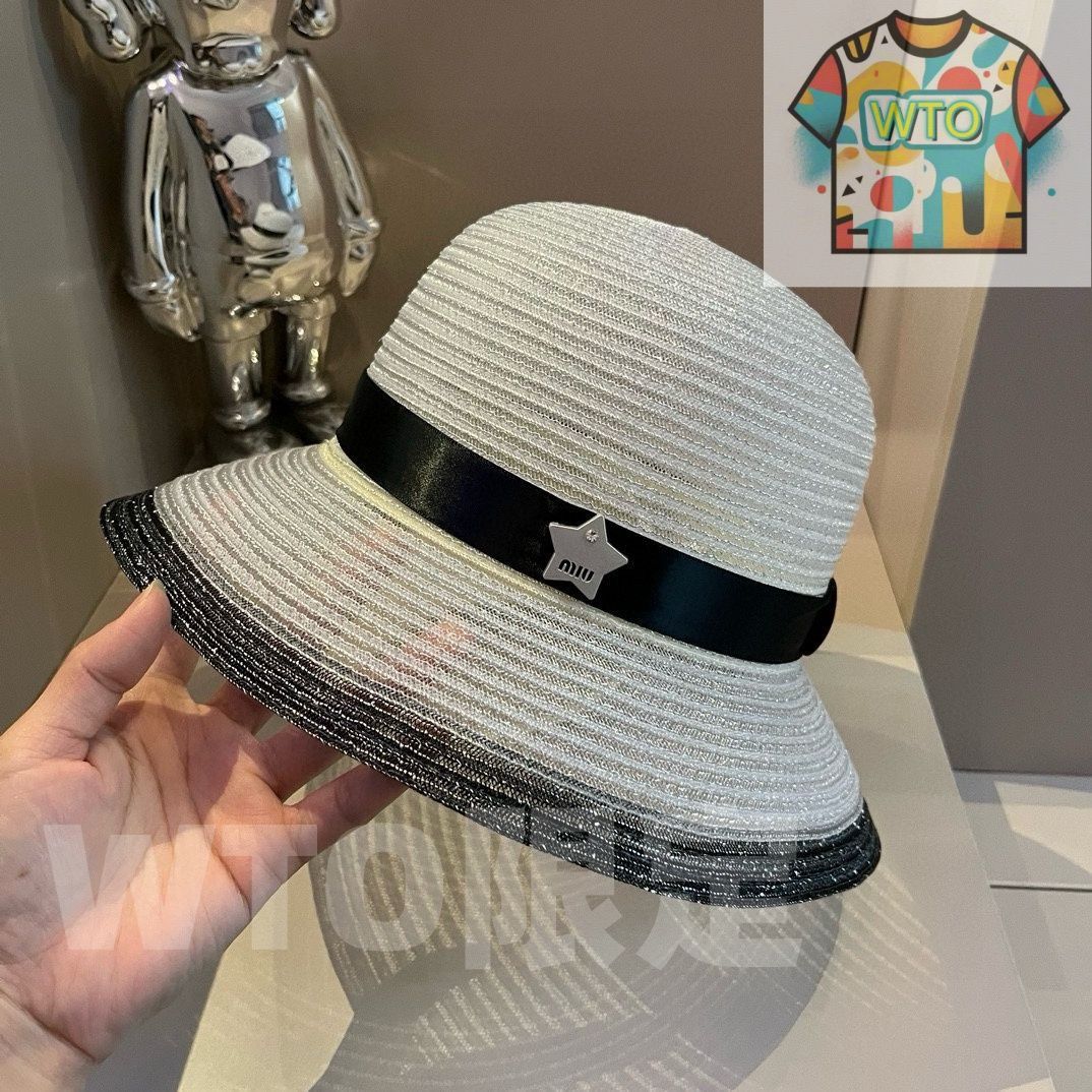  ミュウミュウ オーガンジーボウルハット｜ ブロック日焼け防止ハット 頭周り 57 cm -WTO輸入-JWA 50 アウトドアハット サファリハット ハット