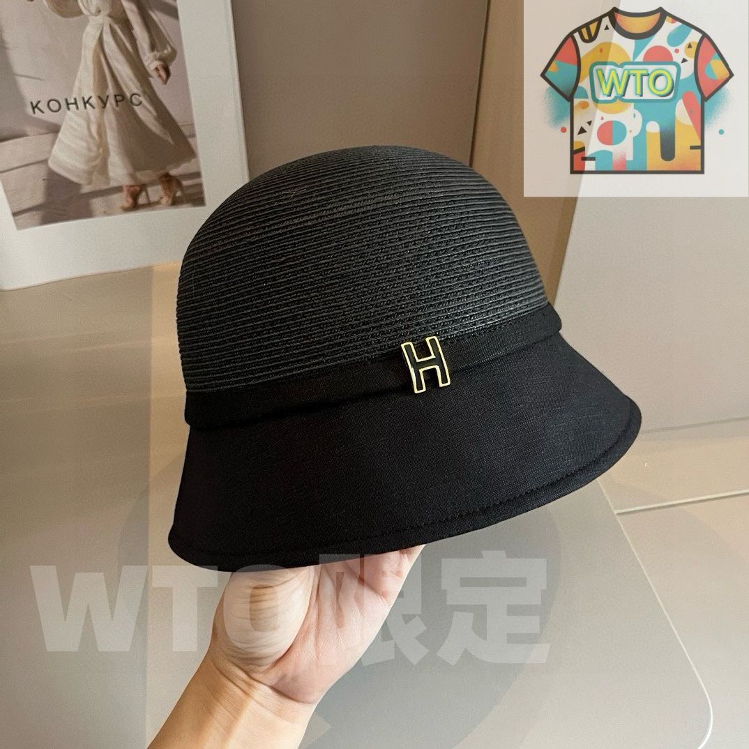 Dior ディオール 新モデルのストローハット アニマルプリントがミックスされた日除け用ストローハット 頭囲 57 cm -WTO輸入-CKL 78