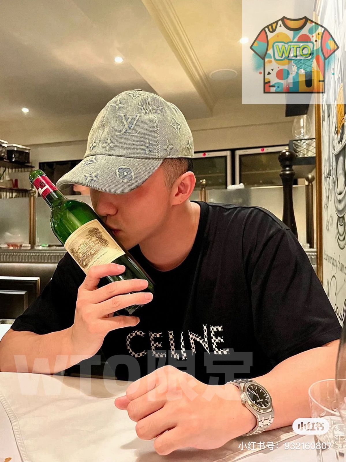 LV ルイ ヴィトン クラシックなデニム プレス ベースボールキャップ カスタム 一般市場バージョンではない -WTO輸入-RXP72