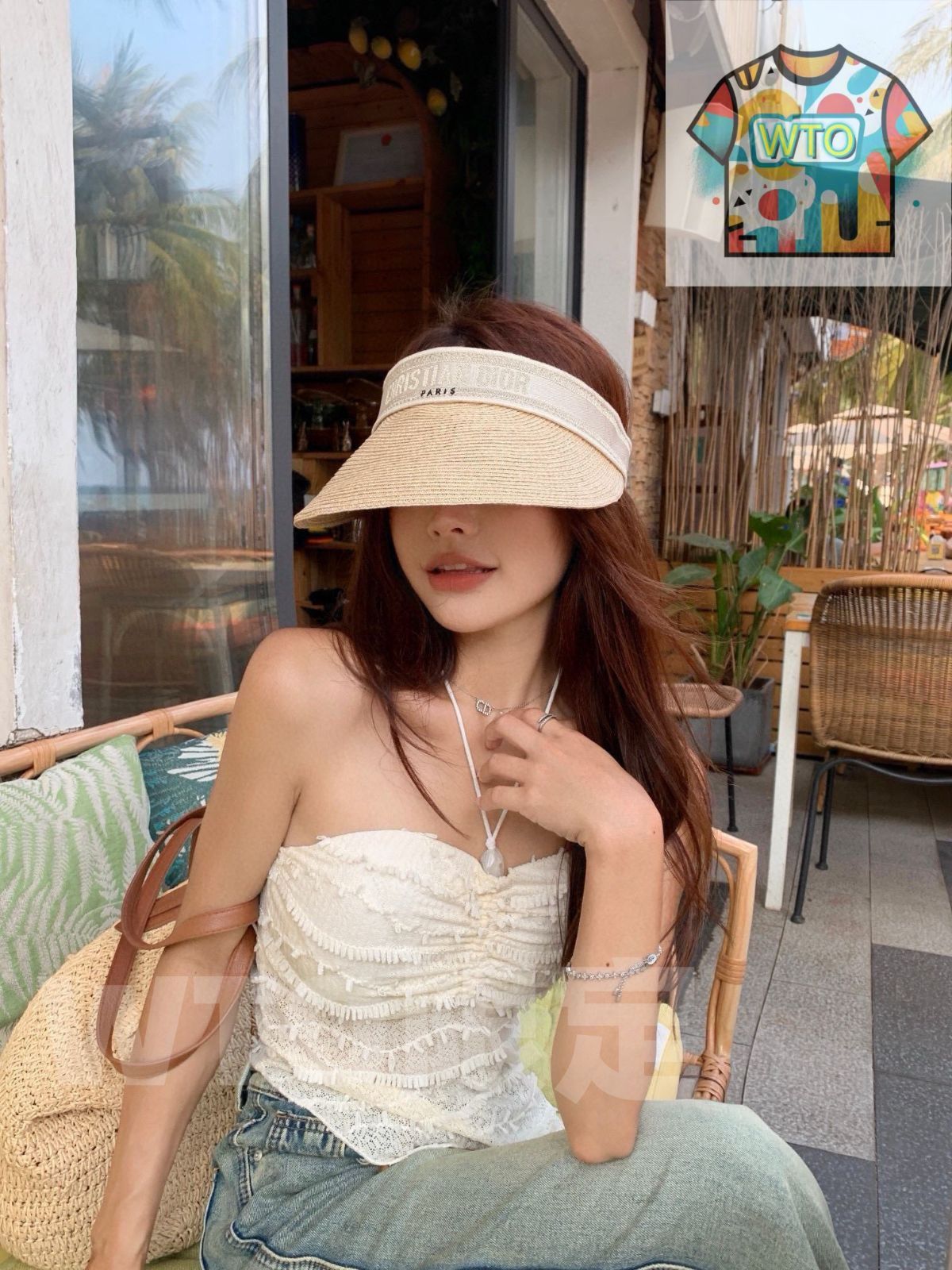 Dior ディオール 日焼け防止ヘアバンド｜調節 な高品質 -WTO輸入-OOB 43