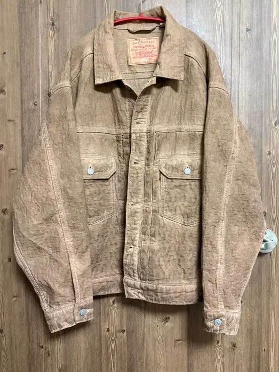 STÜSSY×Levi s ジャカード トラッカージャケット ブラウン L