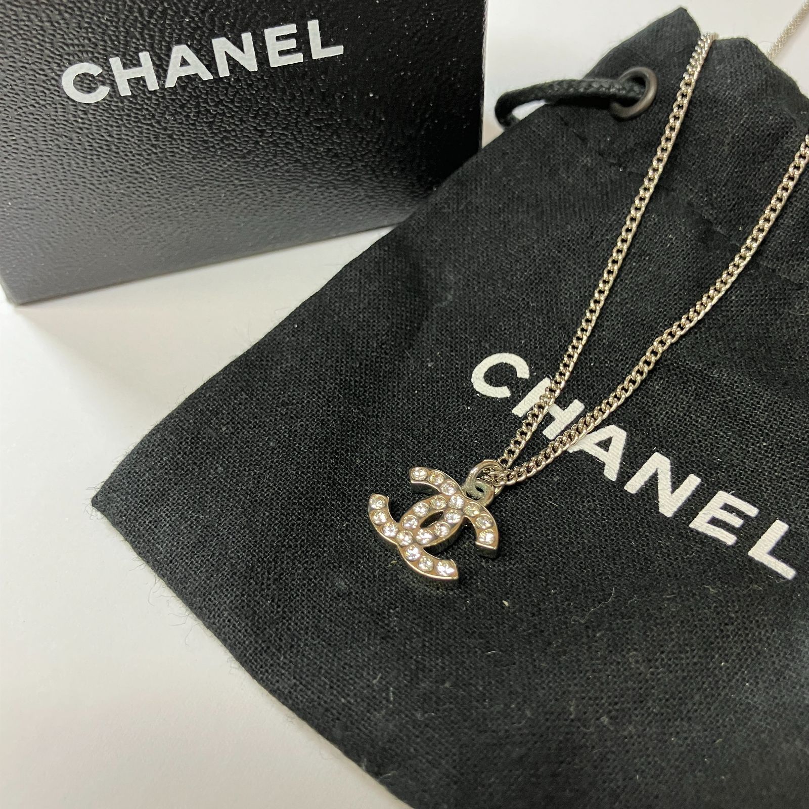 保存袋　CHANEL シャネル　ココ　ストーン　ネックレス　シルバー 保存袋 CHANEL シャネル ココ ストーン ネックレス シルバー CHANEL
