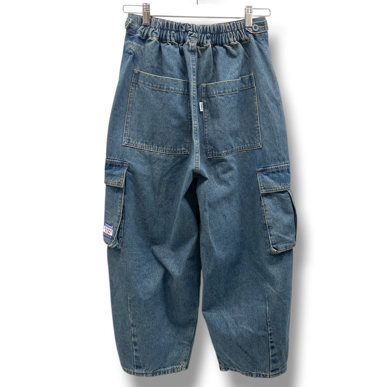 CONESBOSS コーンズボス デニムカーゴパンツ ジーンズ ケミカルウォッシュ ワイド ポケット ユニセックス CPZ2042103A0001 青 ブルー Sサイズ レディース メンズ 通年 ゴーゴー古着久喜倉庫店 No.1391Y