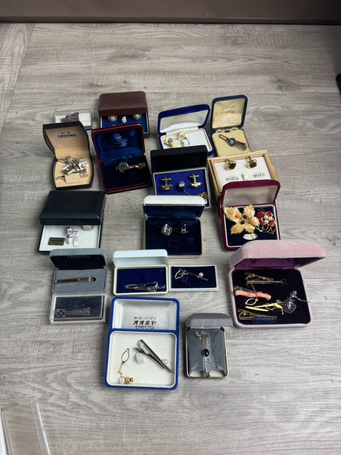 ネクタイピン カフス シルバー刻印 タイピン クリスチャンディオール ウェッジウッド