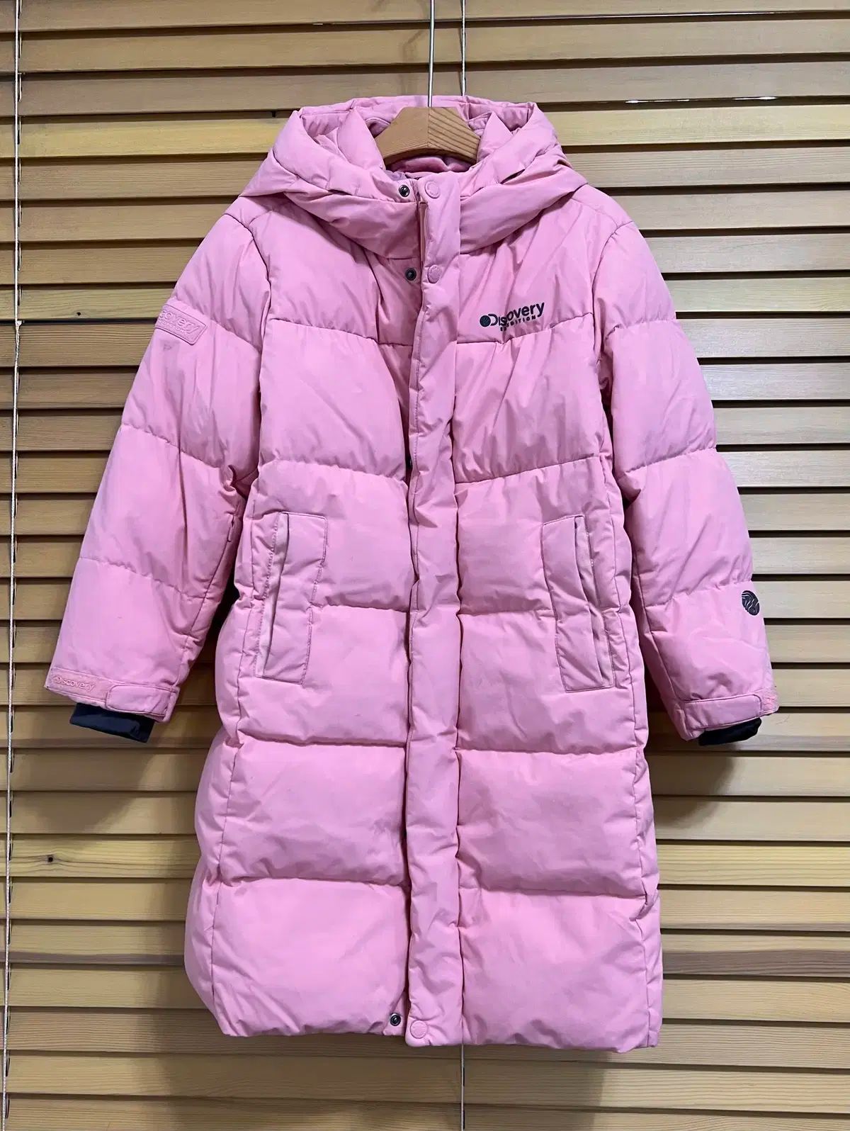 キッズ ピンク グースダウン ダウンジャケット ロング丈 アウター 140