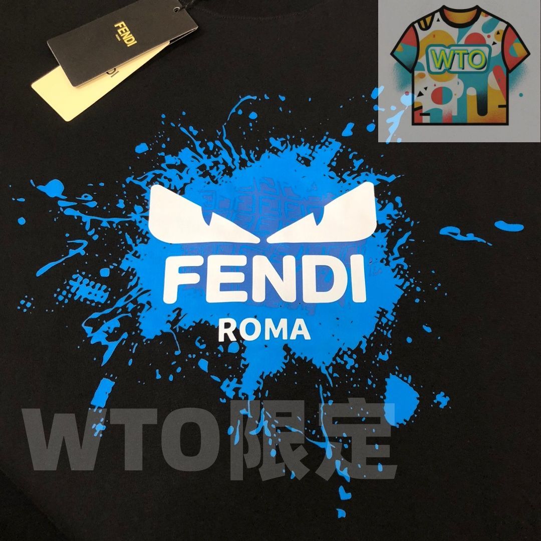  WTO通販 FENDI 春夏 ロゴプリントTシャツ WTO輸入 SRO 89 Tシャツ アパレル キャラクターグッズ