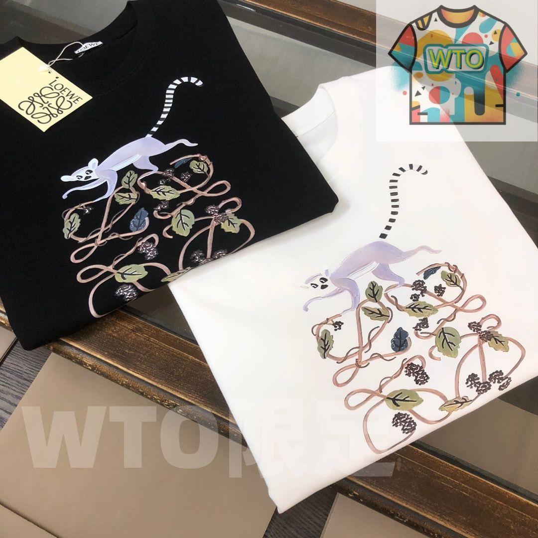 WTO通販 LOEWE 春夏 ロゴプリントTシャツ WTO輸入 BLR 47