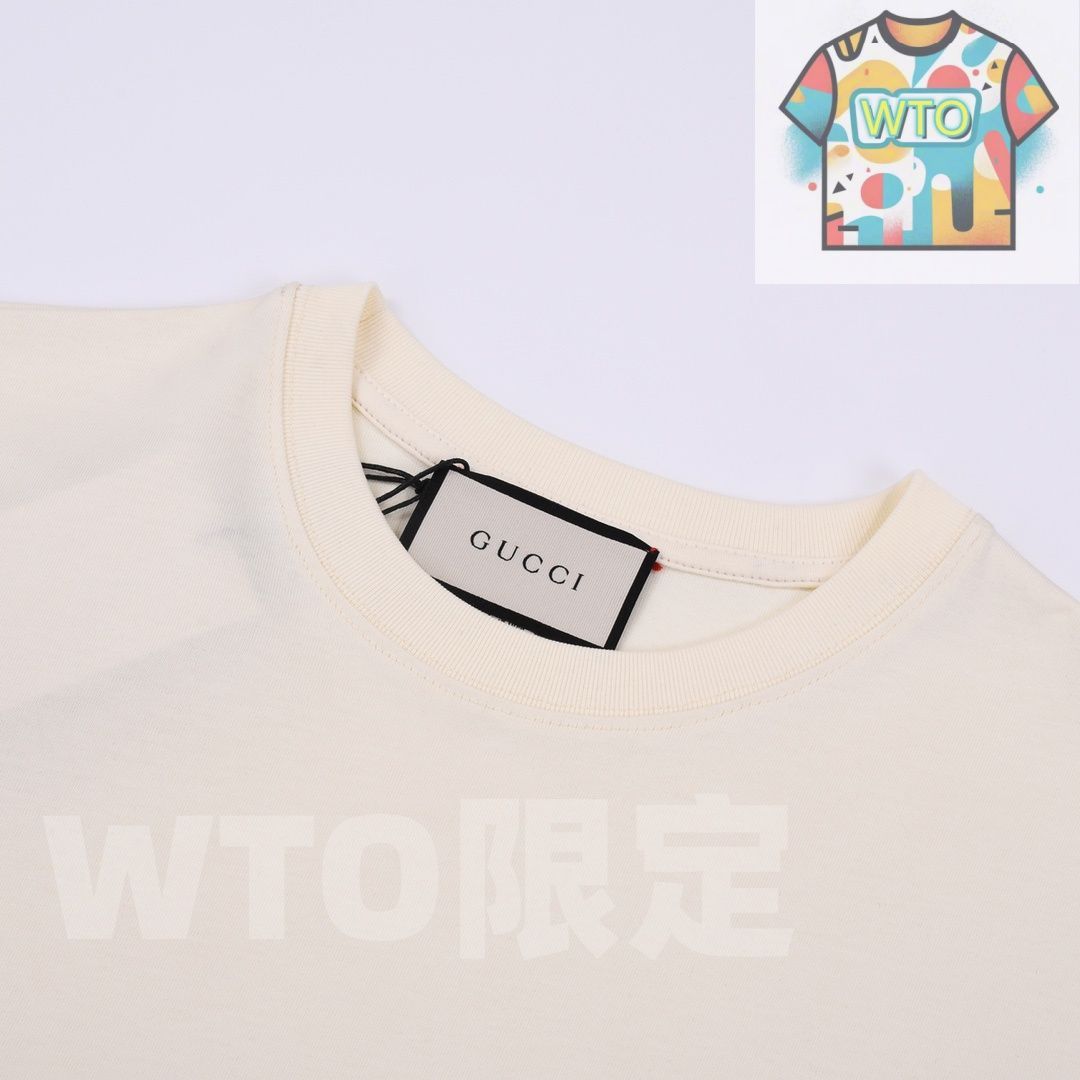 WTO通販 GUCCI 2025春夏 サンダーボルトプリントTシャツ WTO輸入 LOB 49