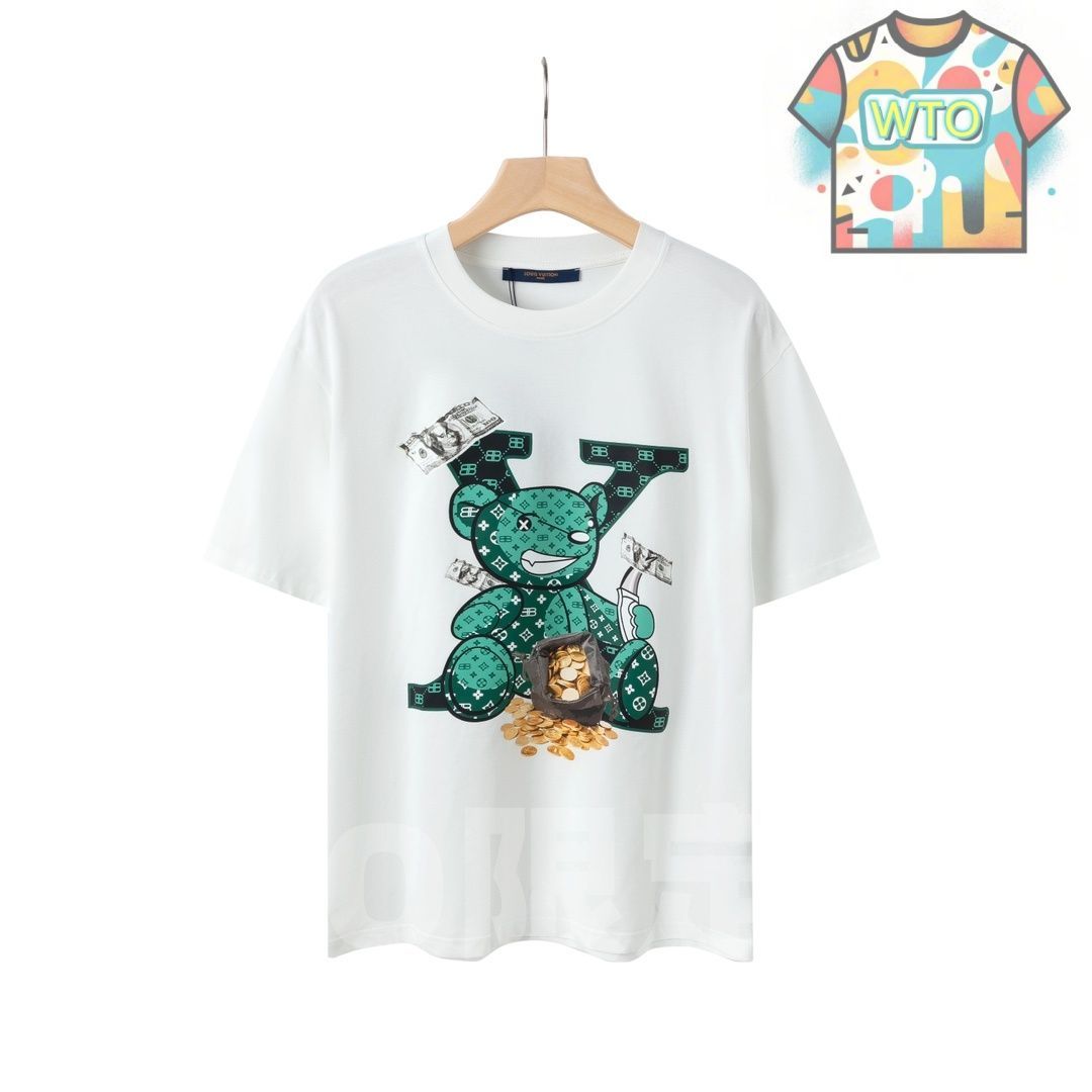 WTO通販 LOUIS VUITTON Balenciaga コラボ ロゴプリントTシャツ WTO輸入 ZXC 79 Tシャツ アパレル キャラクターグッズ