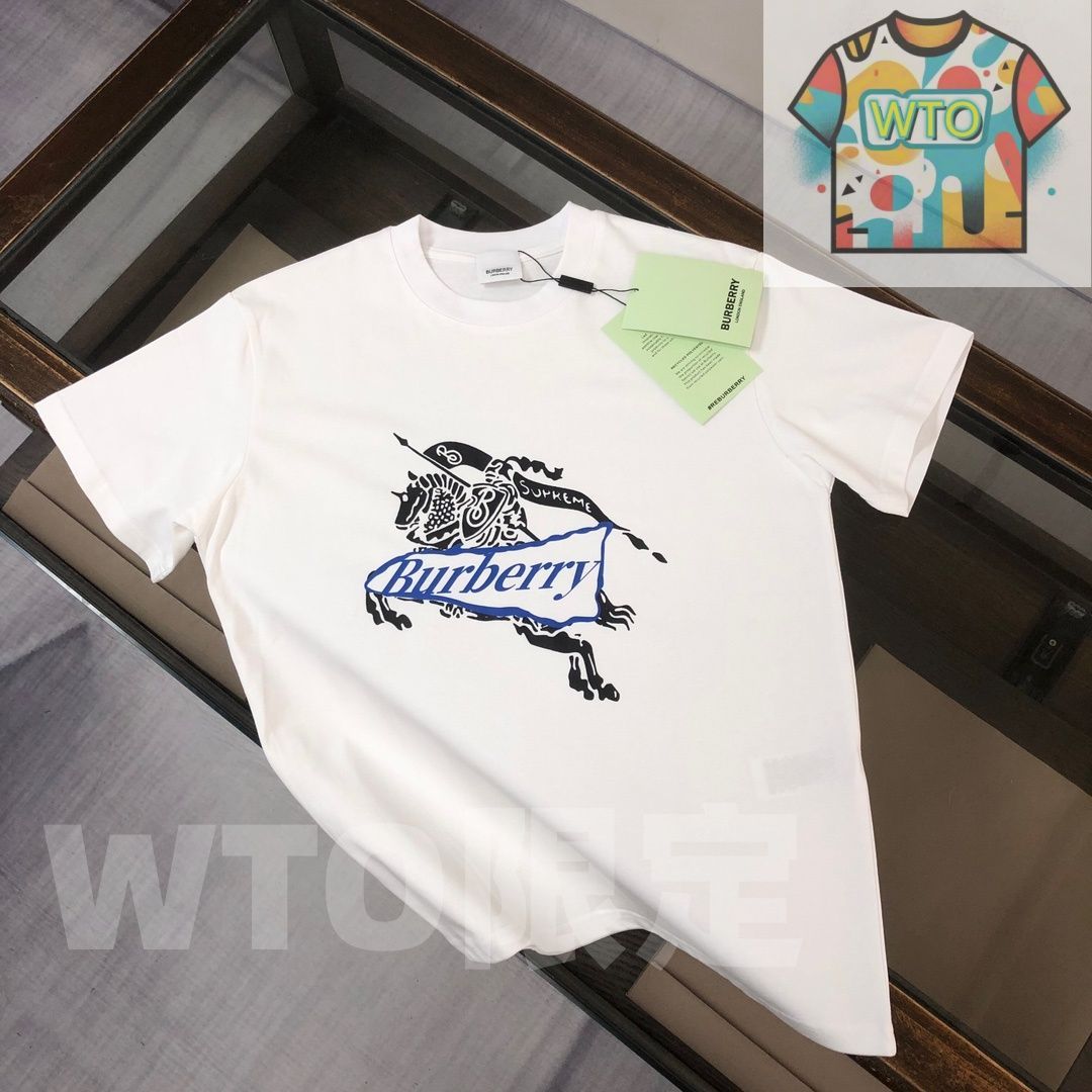 WTO通販 BURBERRY クルーネックTシャツ - 高品質コットンで快適な着心地 -WTO輸入-UZP62