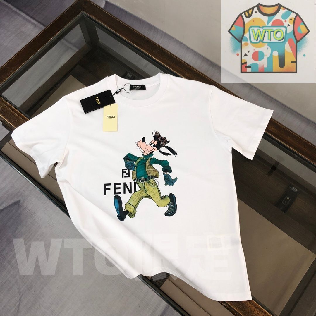 WTO通販 FENDI 春夏 カートゥーンプリントTシャツ -WTO輸入-ZSW91