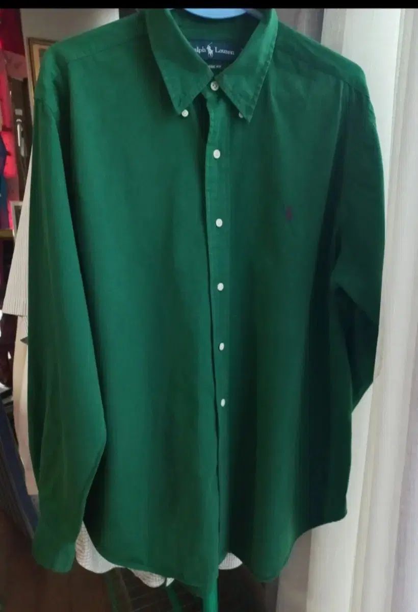 ラルフローレン クラシックフィット シャツ グリーン