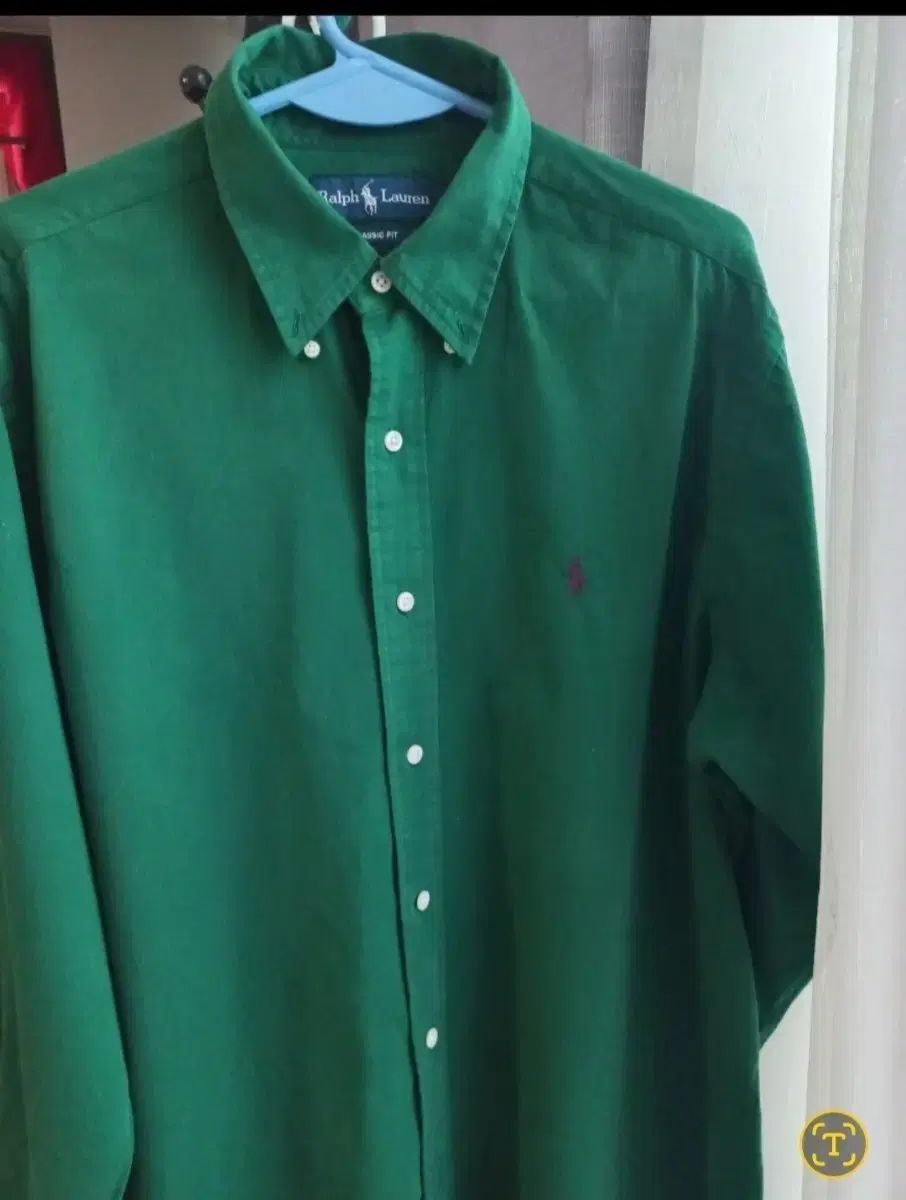 ラルフローレン クラシックフィット シャツ グリーン