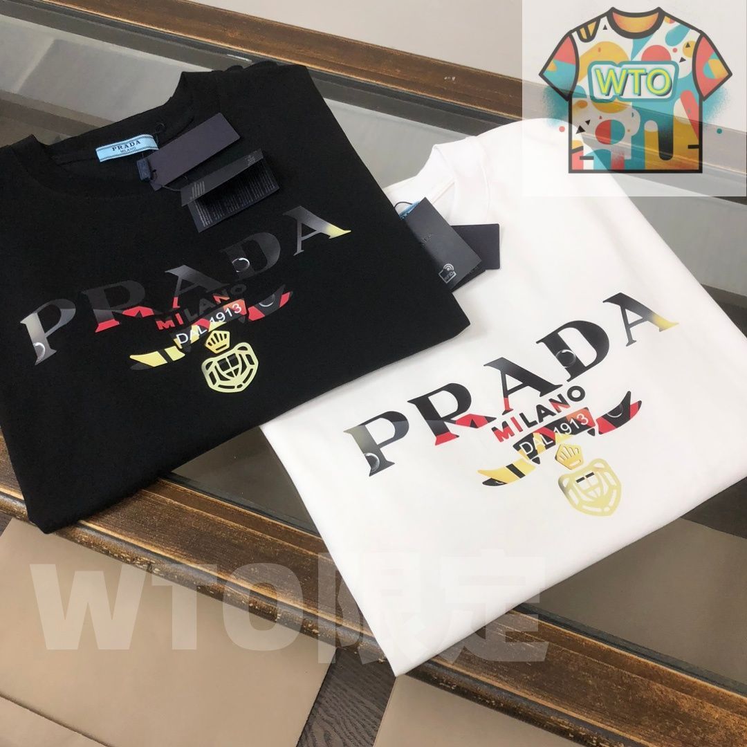 WTO通販 PRADA 春夏 ロゴプリントTシャツ WTO輸入 YYU 18