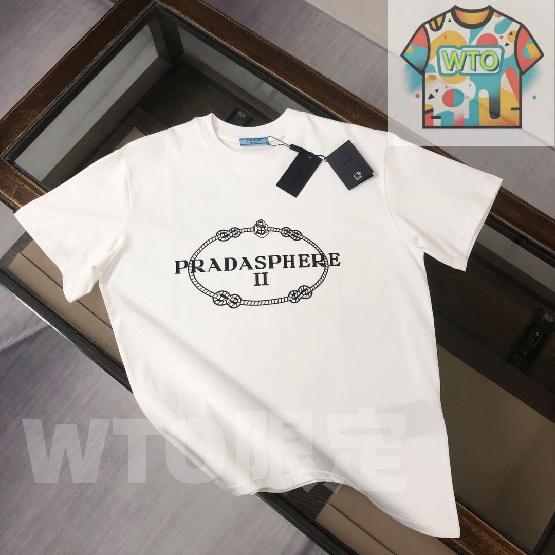WTO通販 PRADA 春夏 ロゴプリントTシャツ -WTO輸入-LST03