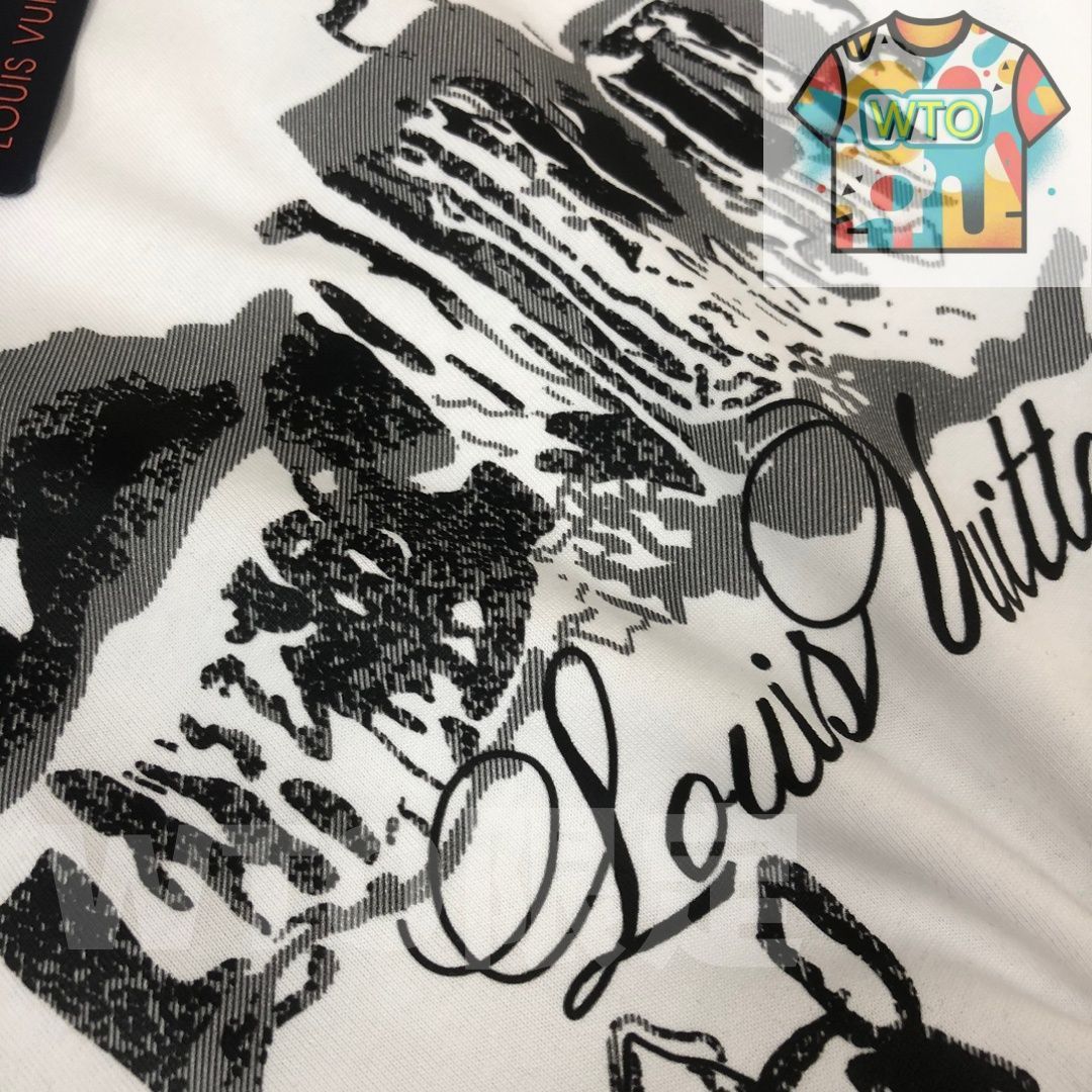  WTO通販 Louis Vuitton 春夏 ロゴプリントTシャツ WTO輸入 MQA 21 Tシャツ アパレル キャラクターグッズ