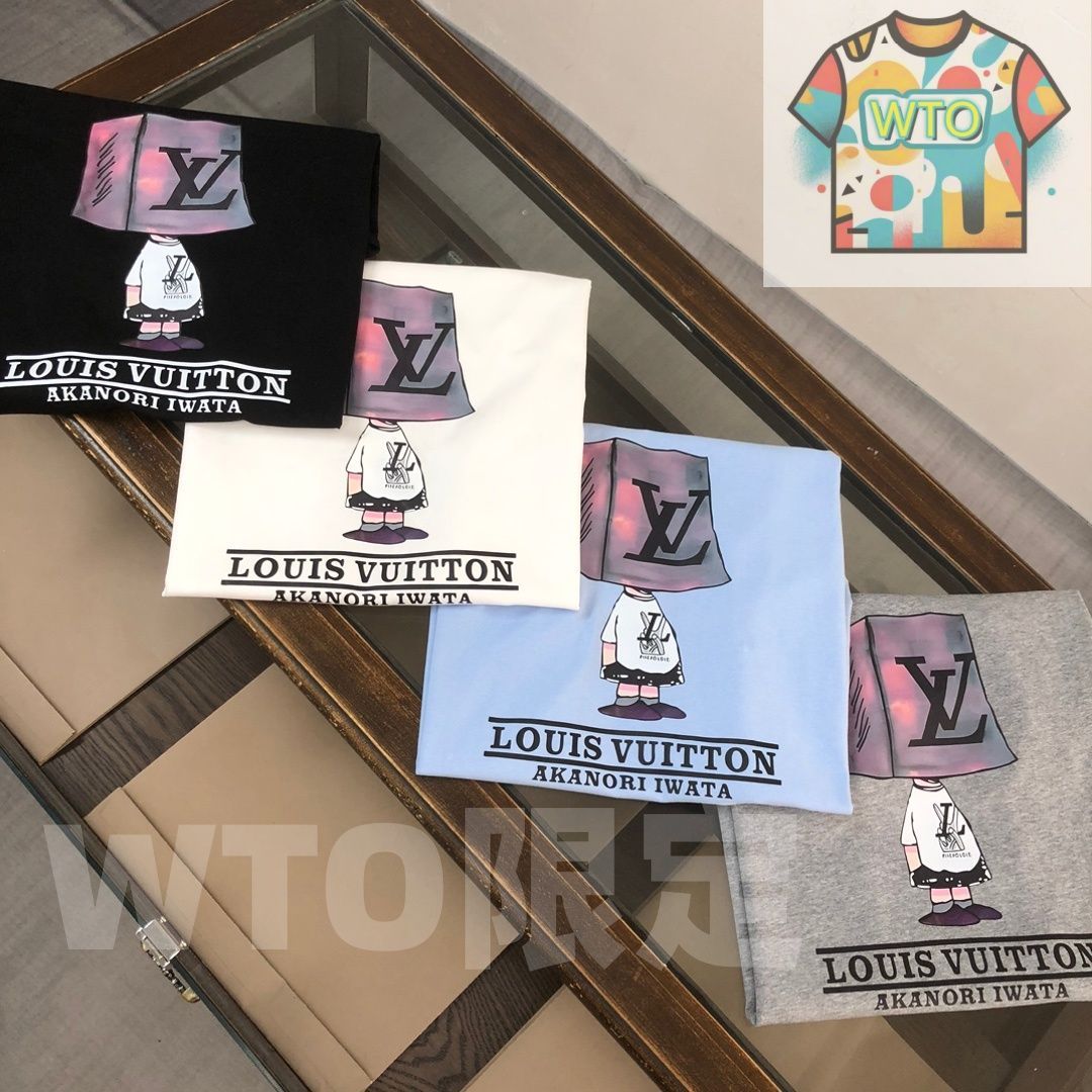 WTO通販 Louis Vuitton クルーネックTシャツ 高品質コットンで快適な着心地 WTO輸入 CKX 52