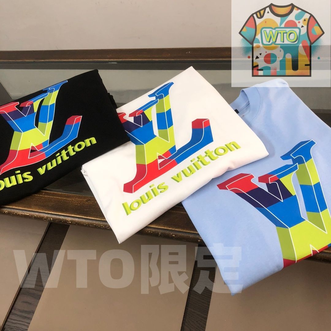 WTO通販 Louis Vuitton クルーネックTシャツ 高品質コットンで快適な着心地 WTO輸入 CGW 23