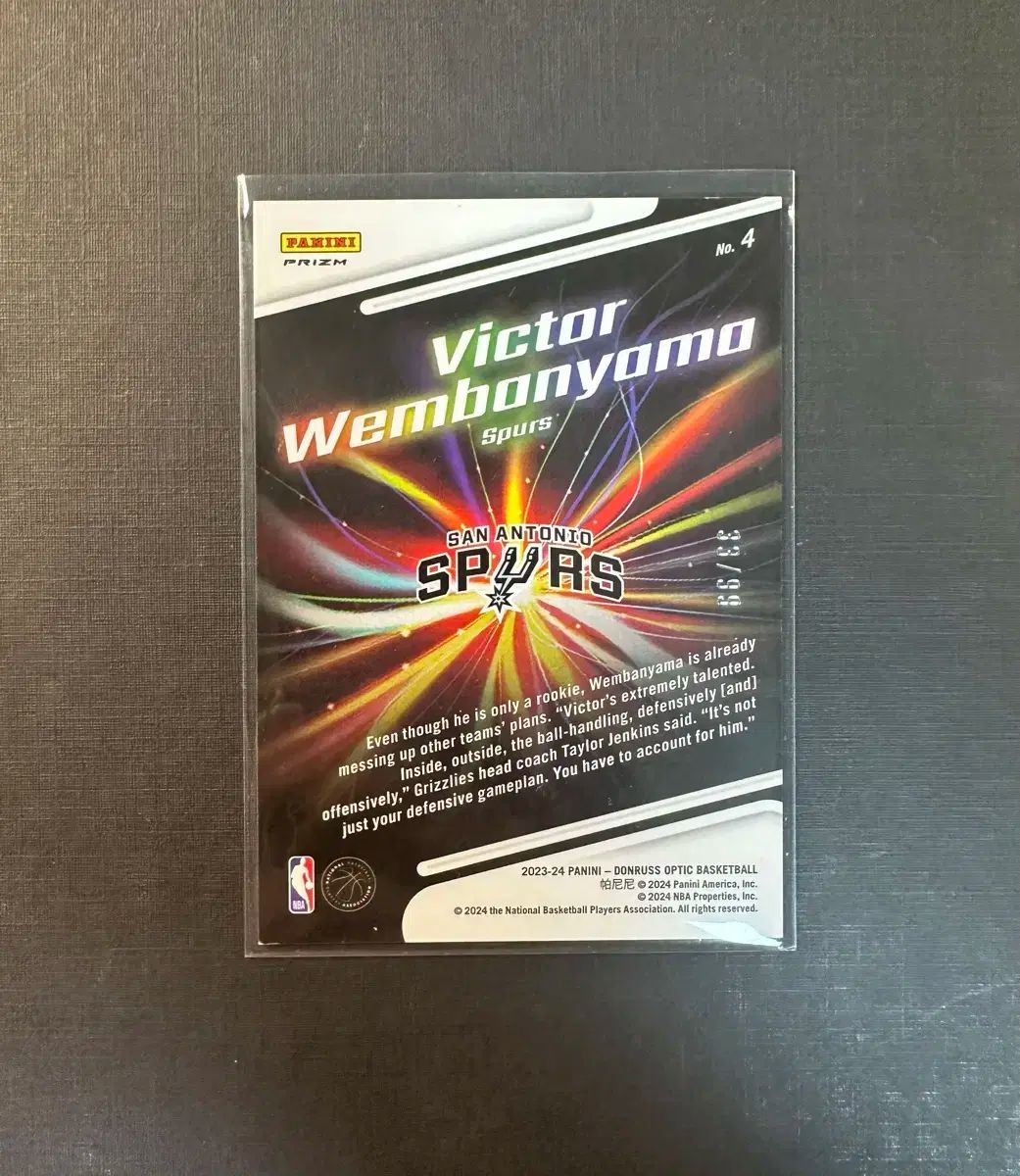 ウェムバニャマ ルーキー 99 NBAカード