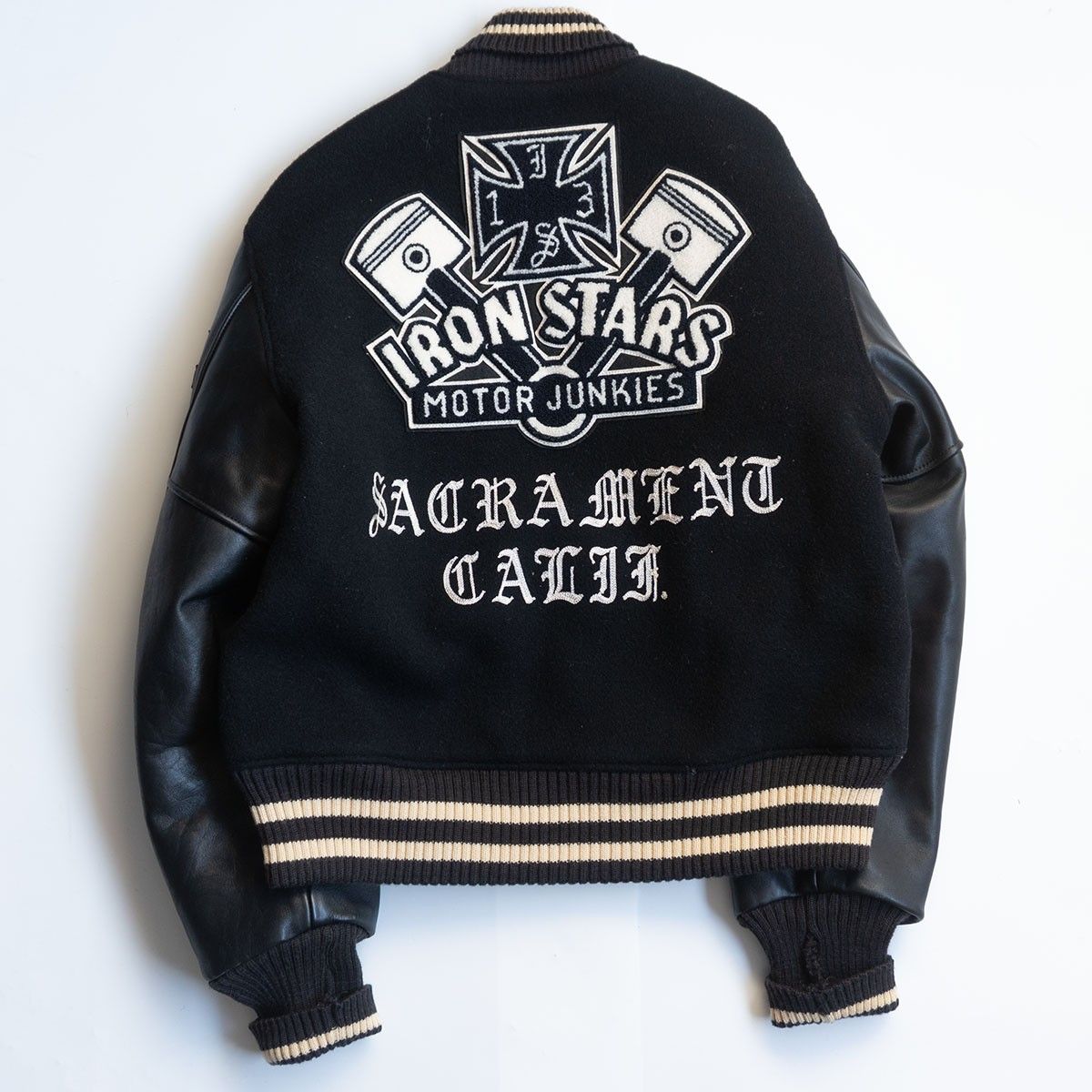 STYLE EYES フルデコ レザースリーブ スタジャン 40 スタイルアイズ ワッペン ジャケット 25110138