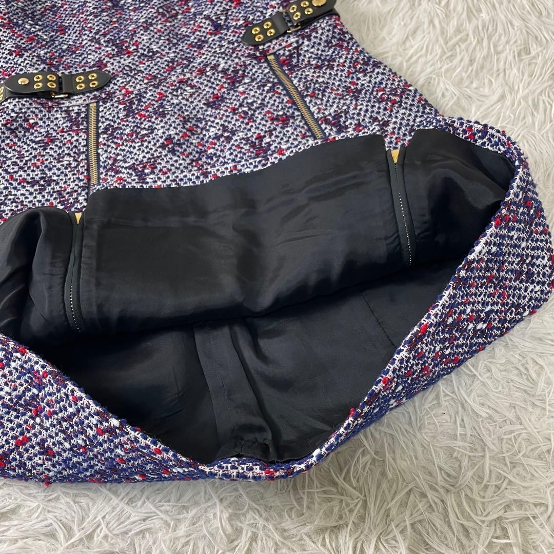 ルイヴィトン ツイードワンピース 牛革ベルト 門りょう ひめか着用