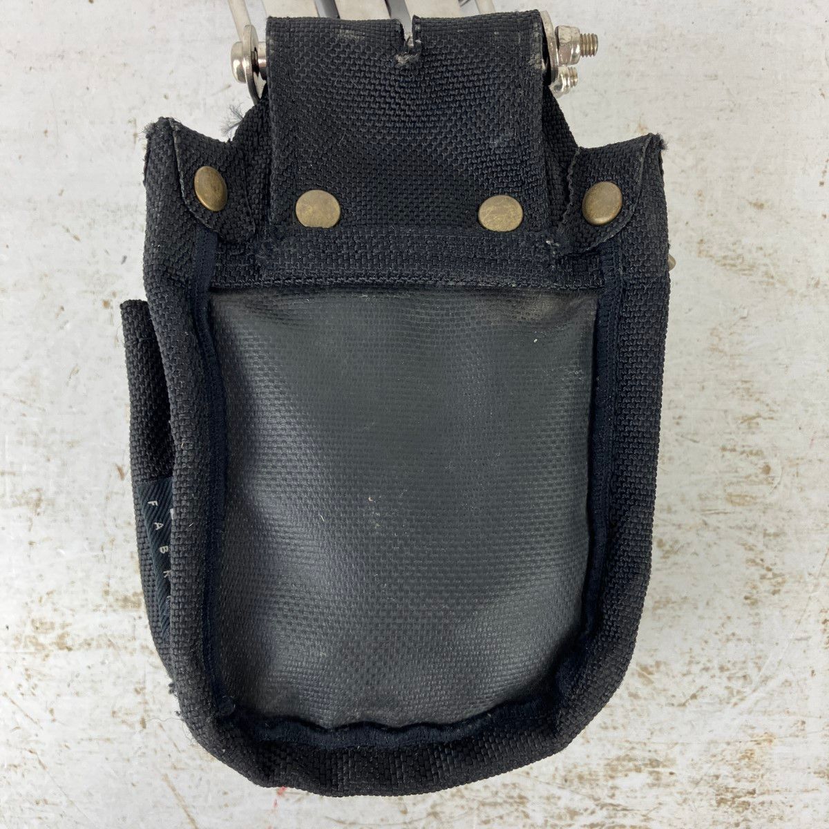 ЗЗKNICKS コーデュラバリスティック生地 小物腰袋 ビットホルダ付 ワッペン後付け BA-202VADX ブラック×シルバー MERCADOAVALIA_COM_BR