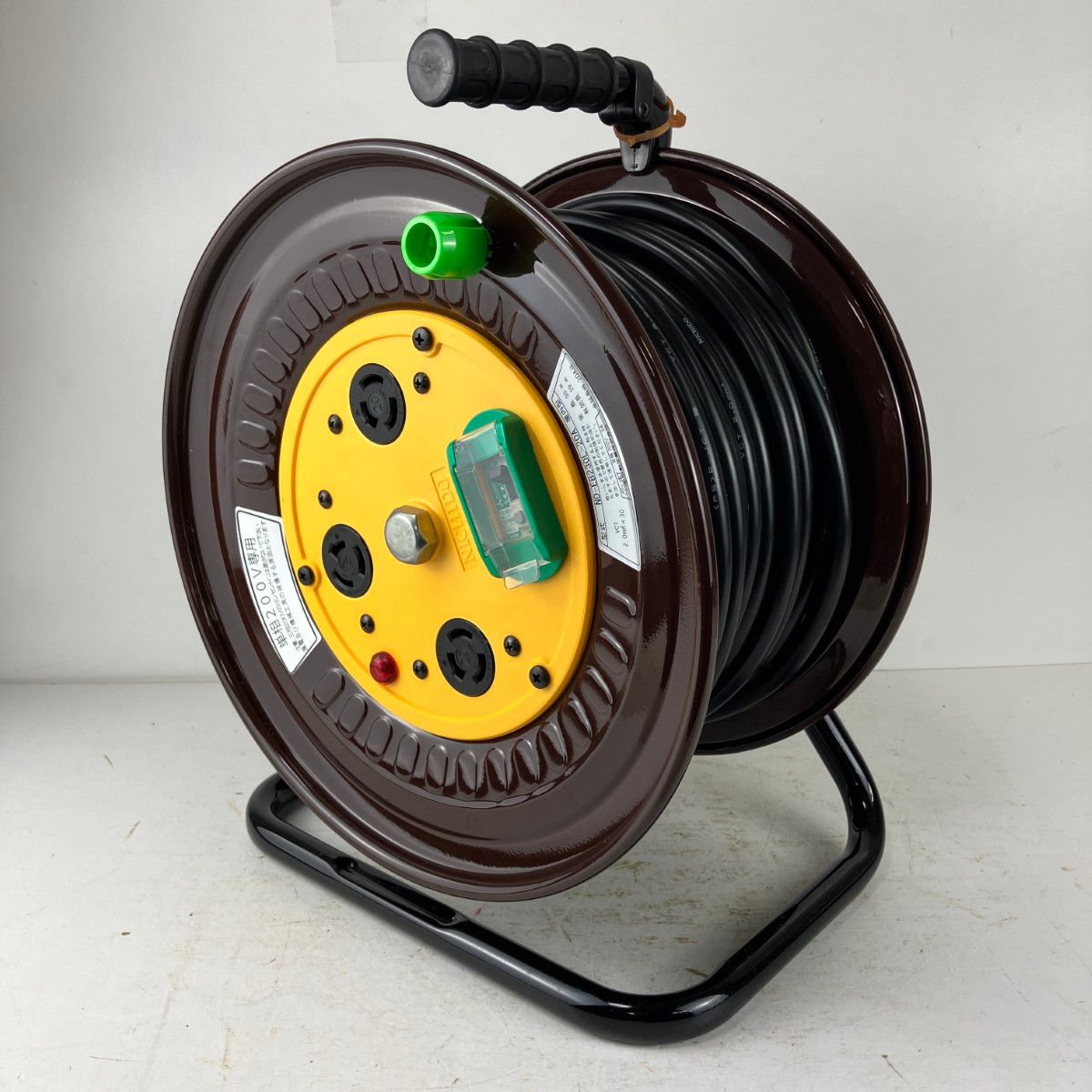 ЗЗNICHIDO 日動 単相200v 30m コードリール ドラム ND-EB230L-20A ブラウン