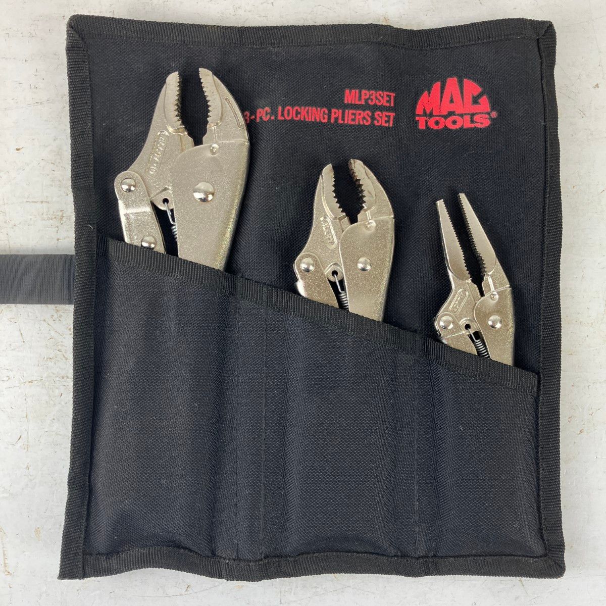 ЗЗMAC TOOLS マック 3Pc. ロッキングプライヤーセット ケース付 MLP3SET シルバー