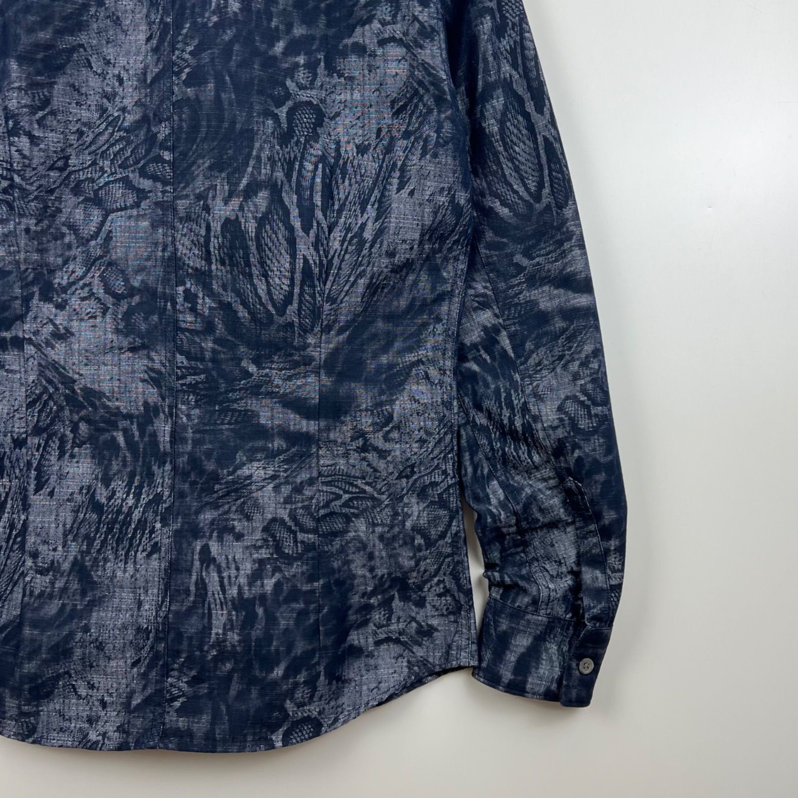 TORNADO MART 総柄 ストライプ シャツ y2k トルネードマート TORNADO MART y2k archive all pattern L/S shirts M TSH-5602