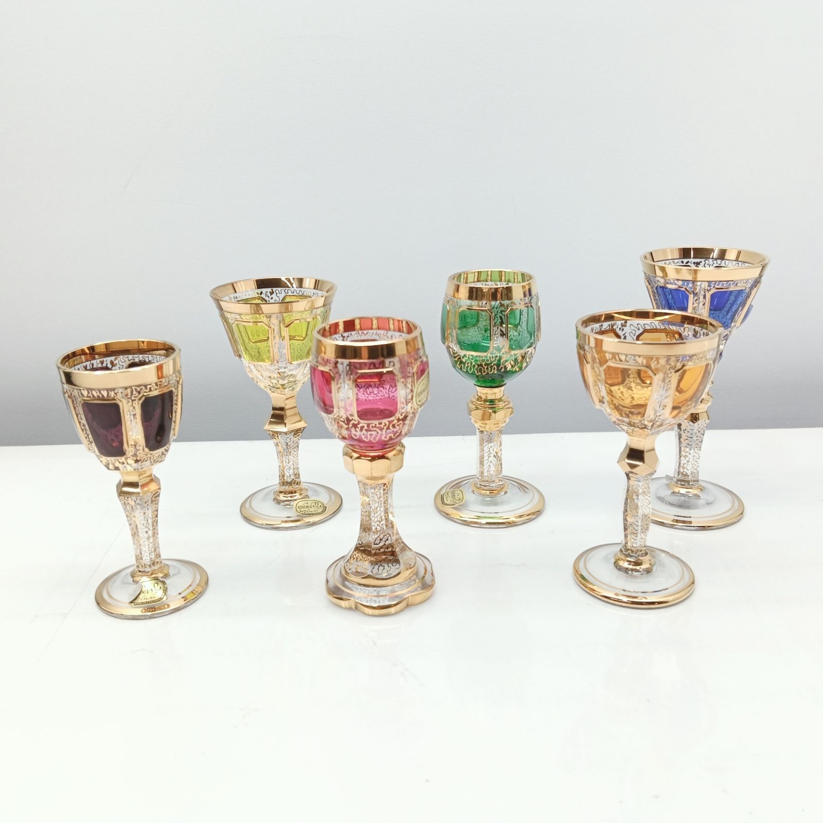 25k-365o ボヘミアグラス パネルグラス 酒器 グラス6個セット APERITIF