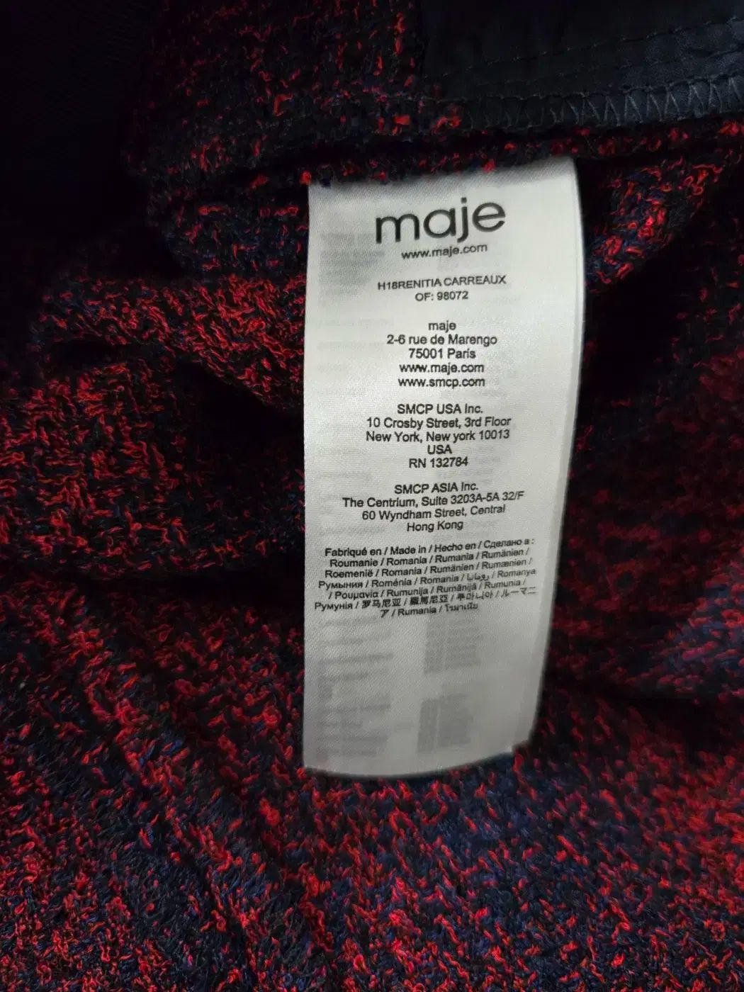  マージュ ツイード ONE PIECE 長袖 七分袖 ミニワンピース