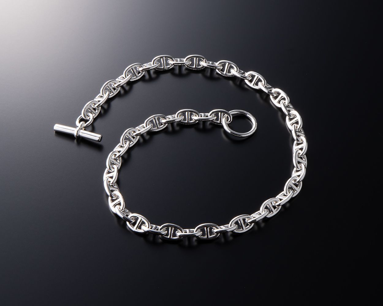 シルバー925 アンカーチェーン ネックレス 喜平チェーン 45cm