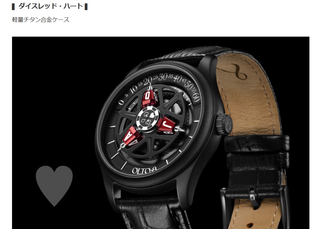 腕時計 1個 整備済み 品 OLTO-8 KING ダイスレッド ハート