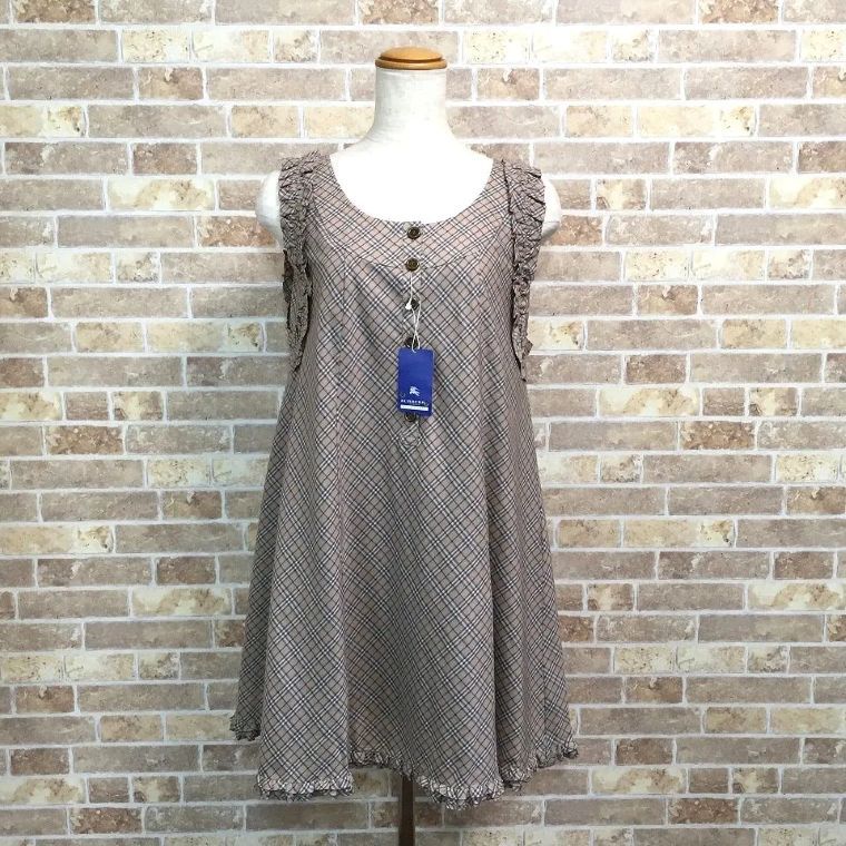 み ワンピース 36 ベージュ ノバチェック 596