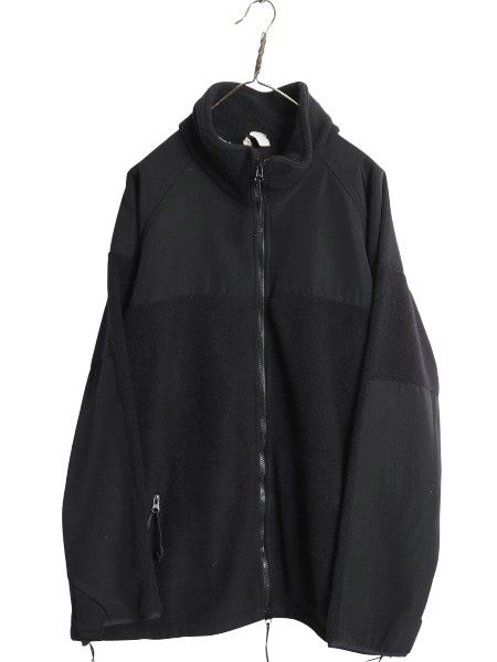 米軍実物 ECWCS GEN2 フルジップ フリース ジャケット メンズ L ミリタリー アーミー ブルゾン 軍物 黒 無地 ポーラテック ハイネック