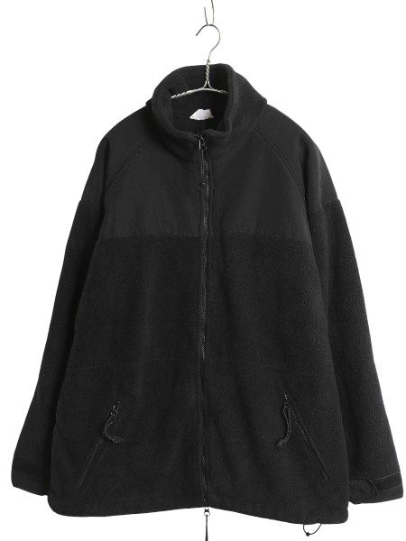 米軍実物 ECWCS GEN2 フルジップ フリース ジャケット メンズ M ミリタリー アーミー ブルゾン 軍物 黒 無地 ポーラテック ハイネック