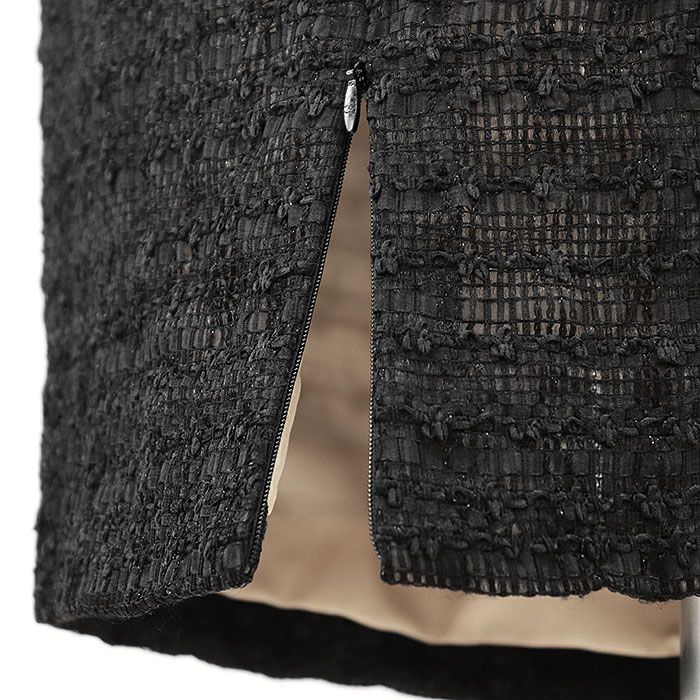 CHANEL ツイードタイトスカート 美品】CHANEL シャネル タイトスカート P43711 ツイード メッシュ