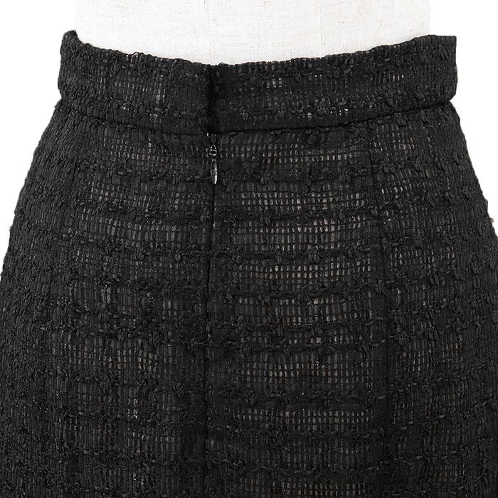 CHANEL ツイードタイトスカート 美品】CHANEL シャネル タイトスカート P43711 ツイード メッシュ