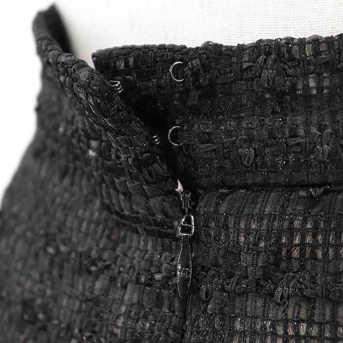 CHANEL ツイードタイトスカート 美品】CHANEL シャネル タイトスカート P43711 ツイード メッシュ