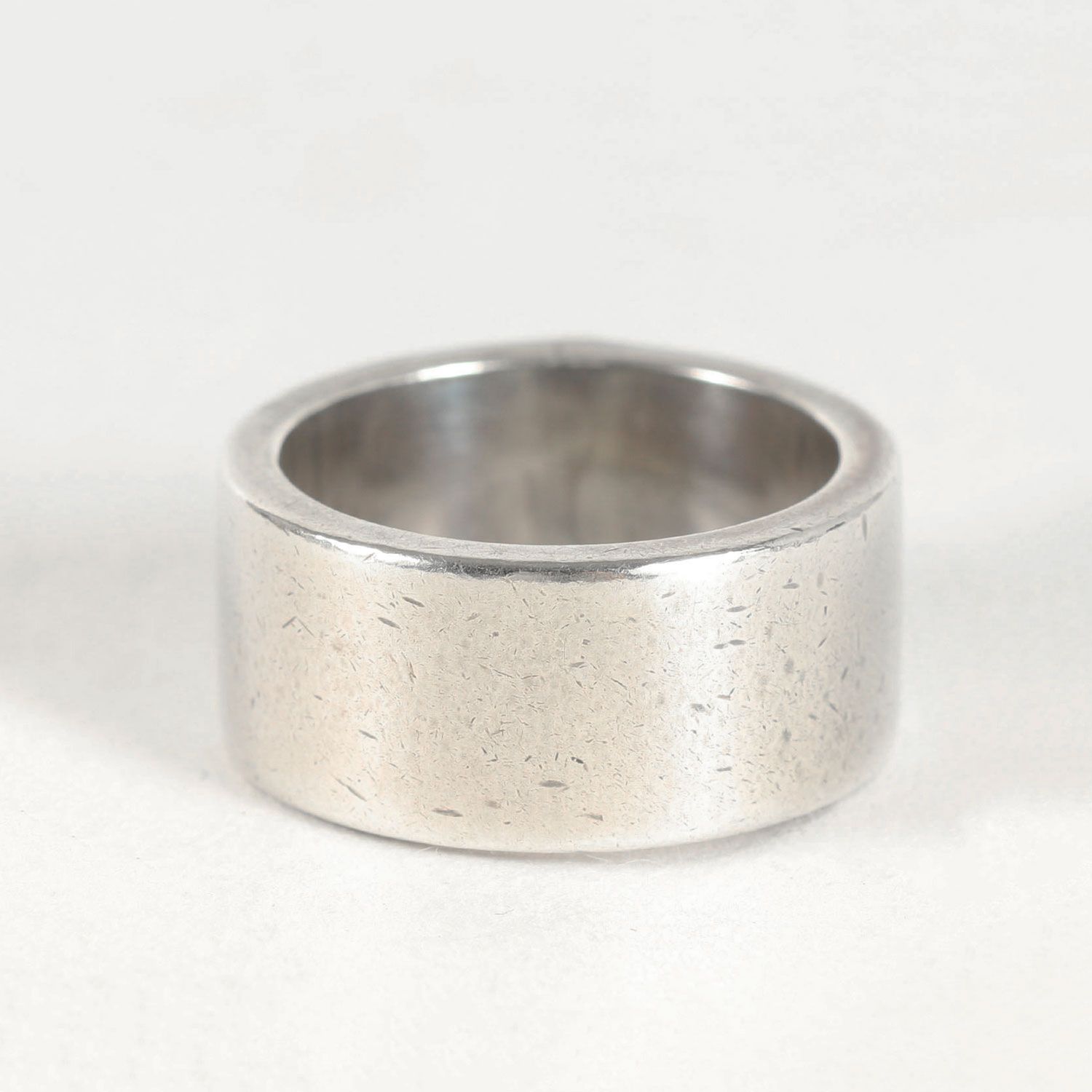 goros ゴローズ 金メタル付き 平打ちリング | 指輪 | シルバー