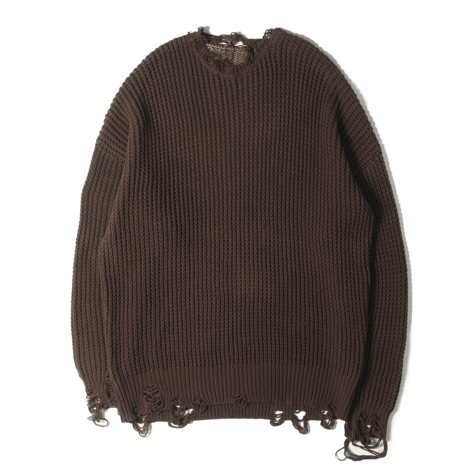 CVTVLIST カタリスト ニット 茶 ブラウン サイズ:FREE | クラッシュ